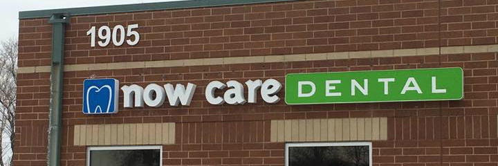 Now Care Dental Building Sign