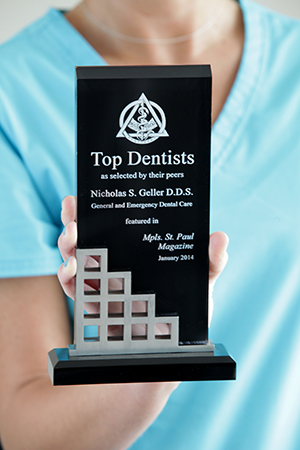 Nicholas S. Geller DDS was selected by peer dentists as a Top Dentist in General & Emergency Dental Care